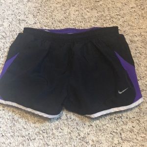 Black and purple Nike shorts